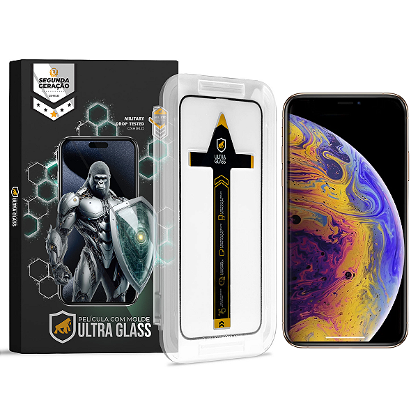 Película para iPhone XS Max - Ultra Glass - Preta - Gshield