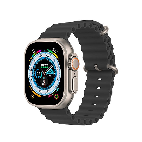 Pulseira para Apple Watch 38 / 40 / 41 MM - Oceano Cloud  - Preta - Gshield