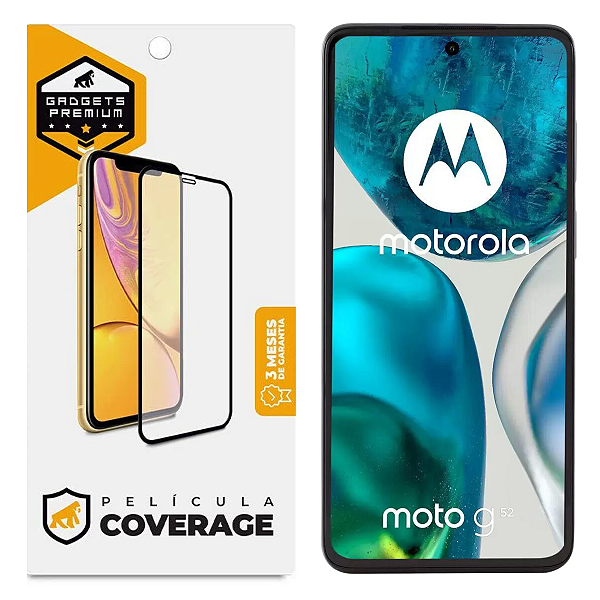 Película para Motorola Moto G52 - Coverage 5D Pro Preta - Gshield