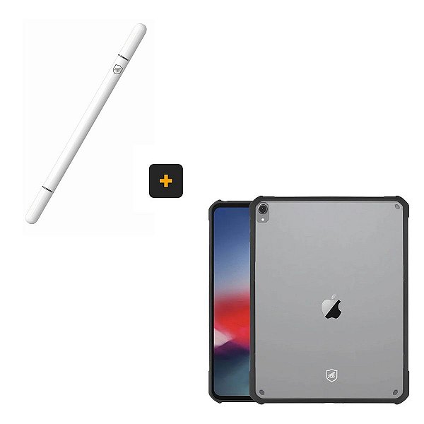 Kit Capa Dual Shock X e Caneta Dinamic para iPad Pro 12.9 (2018 / 2020 / 2021 / 2022) - Gshield