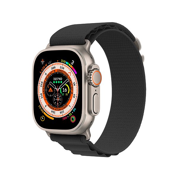 Pulseira para Apple Watch Ultra 49 MM - Alpina Loop - Preta - Gshield