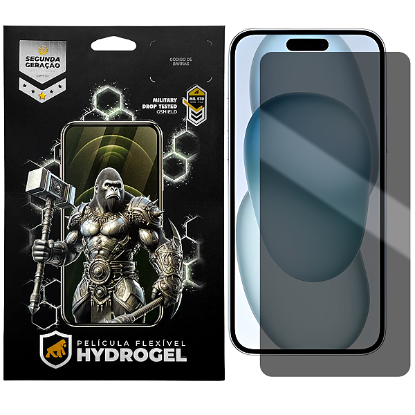 Película para iPhone 15 - Privacidade Hydrogel - Gshield