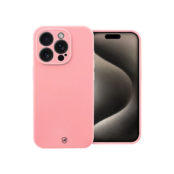 Capa para iPhone 15 Pro Max - Silicon Premium Rosa - Gshield