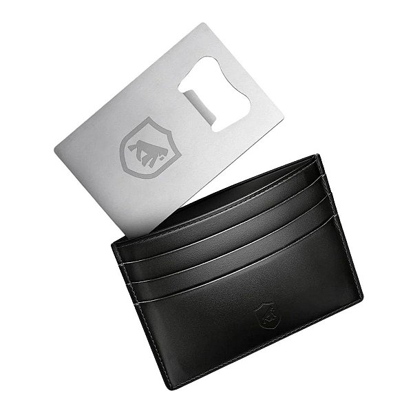 Kit Carteira Porta Cartão RFID Ultra Safe e Cartão Abridor em Metal - Gshield