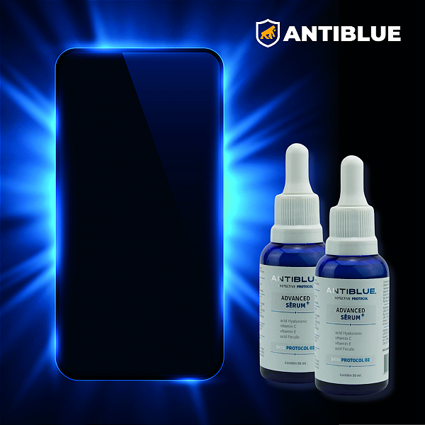 Kit Sérum Facial Anti-idade (2 Unidades) + Película Antiblue para iPhone (Protege a visão e o envelhecimento da pele)