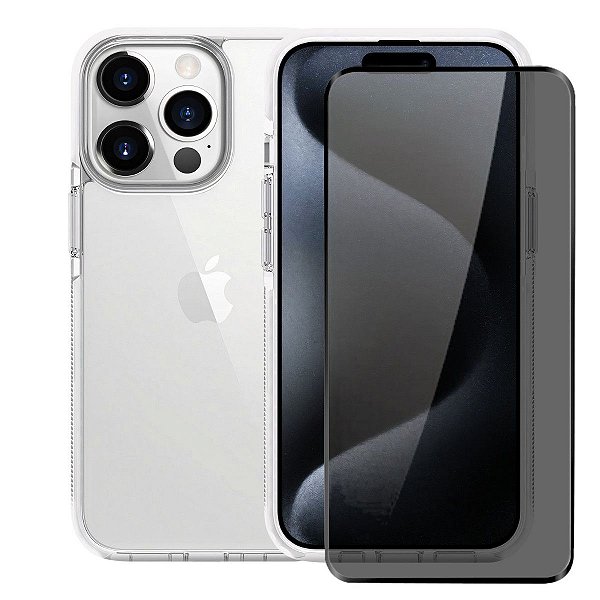 Kit Capa Anti-Slip  e Pelicula Defender Pro Privacidade para iPhone 15 Pro - Gshield