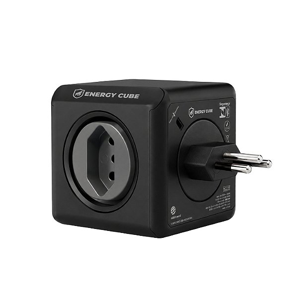 Filtro de Linha Multiplicador de Tomadas Bivolt - Entradas USB-A / Tipo C + 4 Tomadas - Energy Cube - Gshield