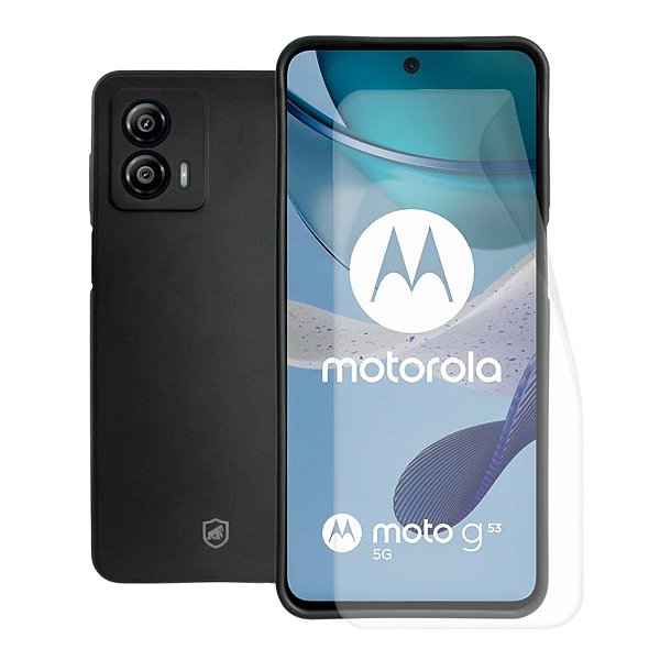 Kit Capa Silicon Veloz e Película Hydrogel HD para Motorola Moto G53 - Gshield