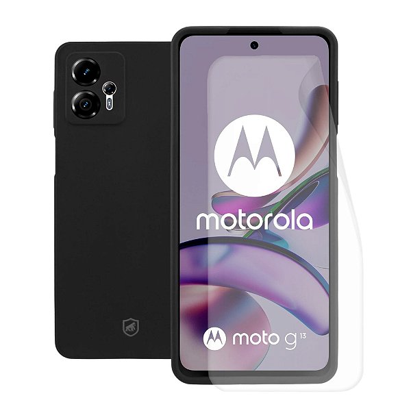 Kit Capa Silicon Veloz e Película Hydrogel HD para Motorola Moto G13 - Gshield