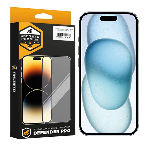Película para iPhone 15 - Defender Pro - Preta - Gshield