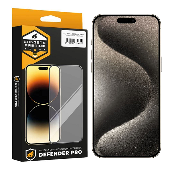 Película para iPhone 15 Pro - Defender Pro - Preta - Gshield