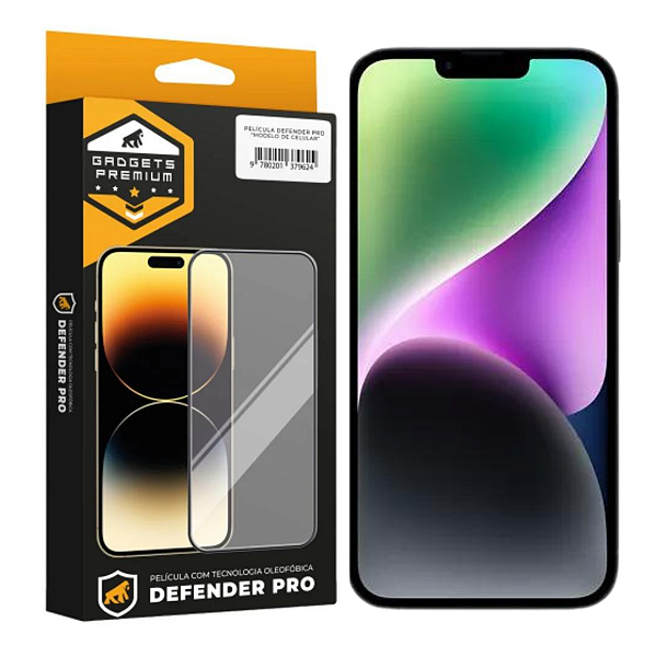 Película para iPhone 14 Plus - Defender Pro - Preta - Gshield