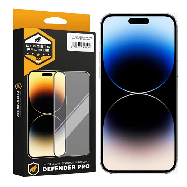 Película para iPhone 14 Pro Max - Defender Pro - Preta - Gshield