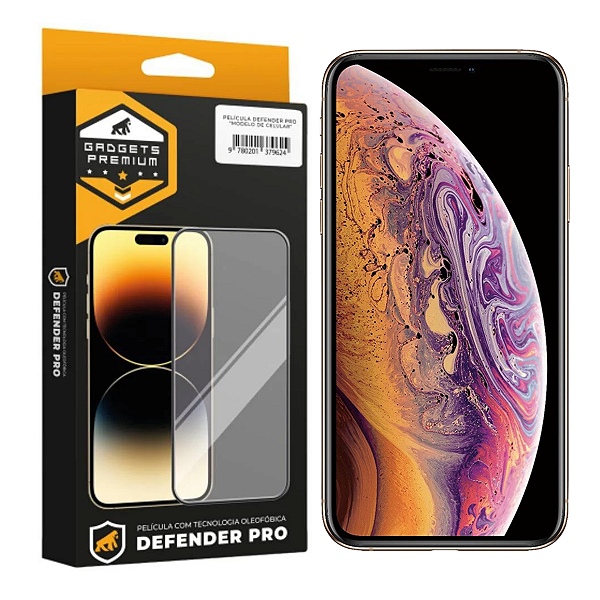 Película para iPhone XS Max - Defender Pro - Preta - Gshield