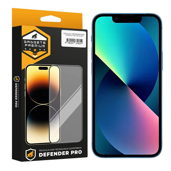 Película para iPhone 13 Mini - Defender Pro - Preta - Gshield