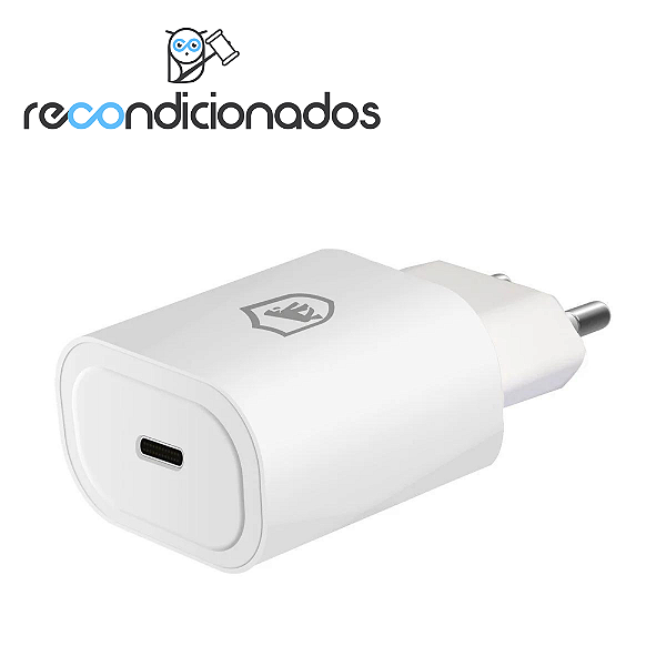 Carregador Turbo Tipo C - QC 3.0 até 25W - Branco (Recondicionado) - Gshield