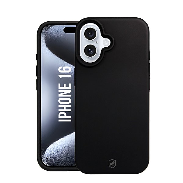 Capa para iPhone 16 - Silicon Premium Preta - Gshield