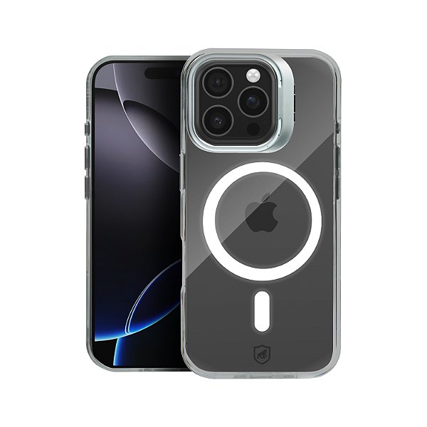 Capa para iPhone 16 Pro Max - MagSafe Crystal Armor Stand - NÃO AMARELA - Gshield