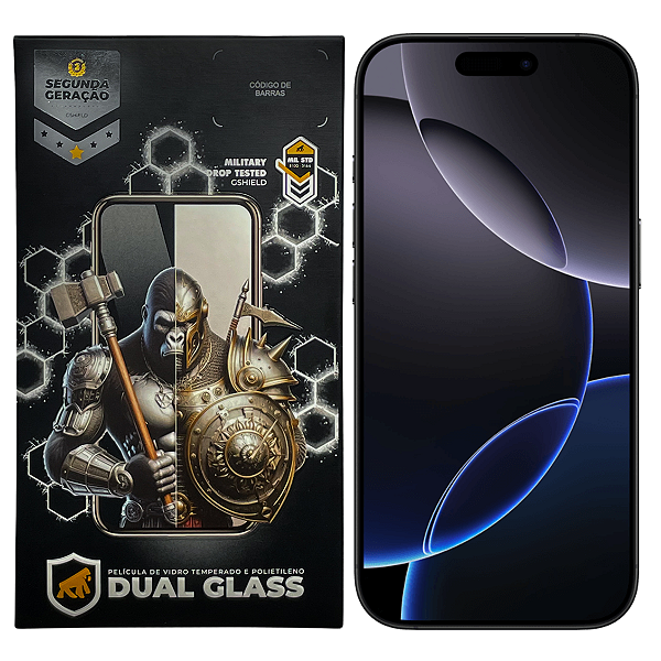 Película para iPhone 16 Pro Max - Dual Glass Preta - Gshield