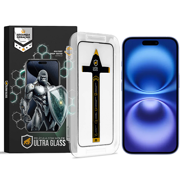 Película para iPhone 16 - Ultra Glass - Preta - Gshield
