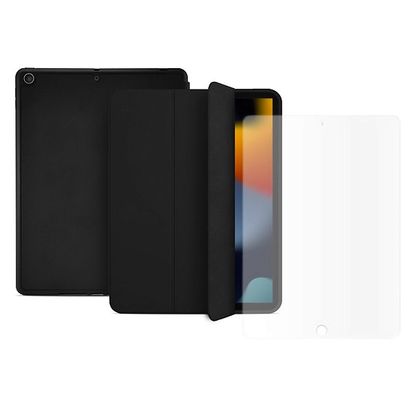 Kit Capa Clear View + Película Nano Vidro para iPad 10.2'' (7ª / 8ª / 9ª Geração) - Gshield