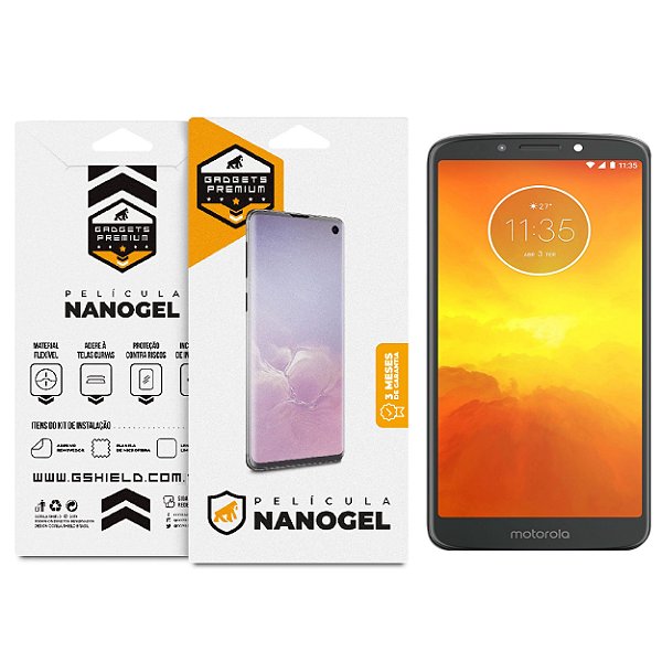 Película Nano Gel Dupla Para Motorola Moto E5 - Gshield (Cobre Toda Tela)
