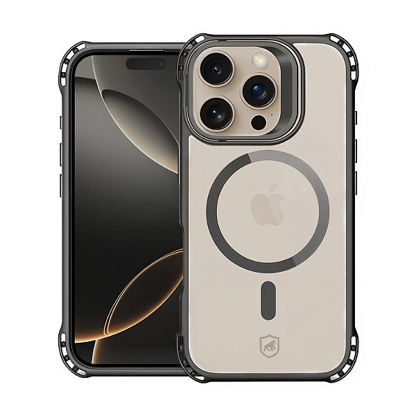 Capa para iPhone 16 Pro Max - MagSafe AirBag Preta - Gshield