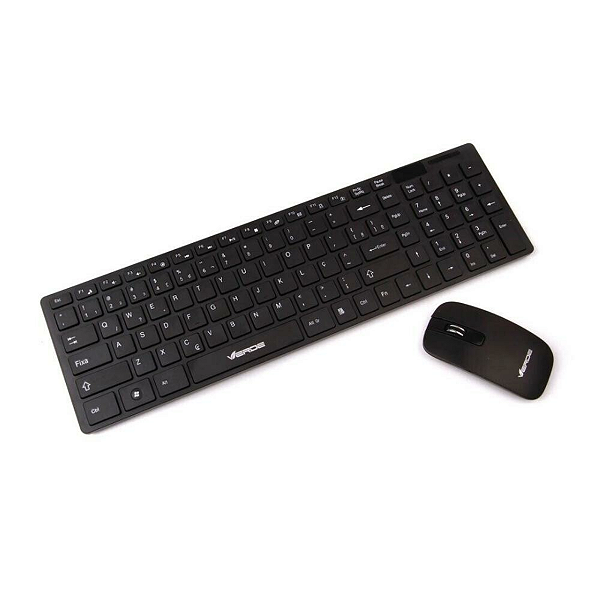 Kit Teclado e Mouse Bluetooth - Preto - Verde