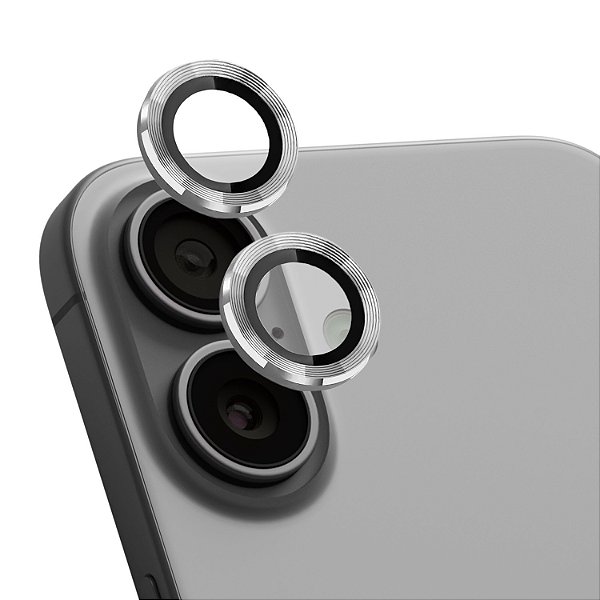 Protetor de Lente para iPhone 16 Plus - One Armor - Frame para câmera - Prata - Gshield