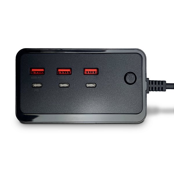 Adaptador USB-A + Type C - 3 Portas - Preto - Verde