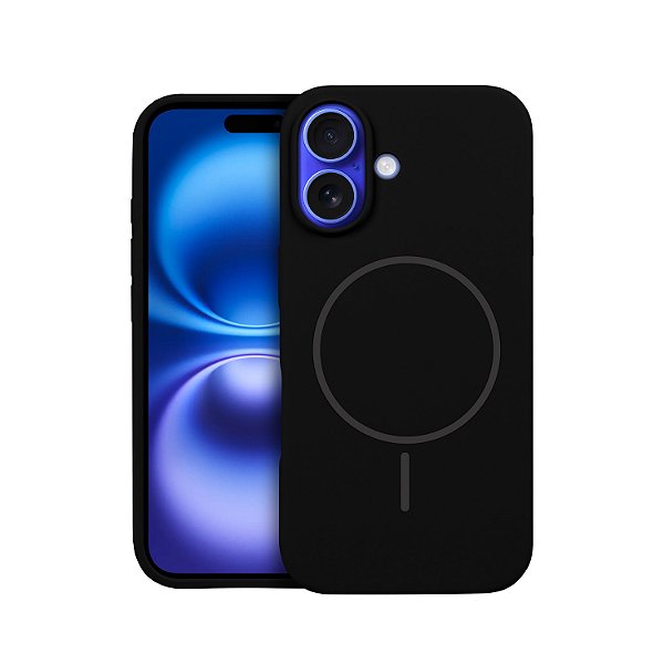 Capa para iPhone 16 - Silicon Liquid Magsafe - Preta - Gshield