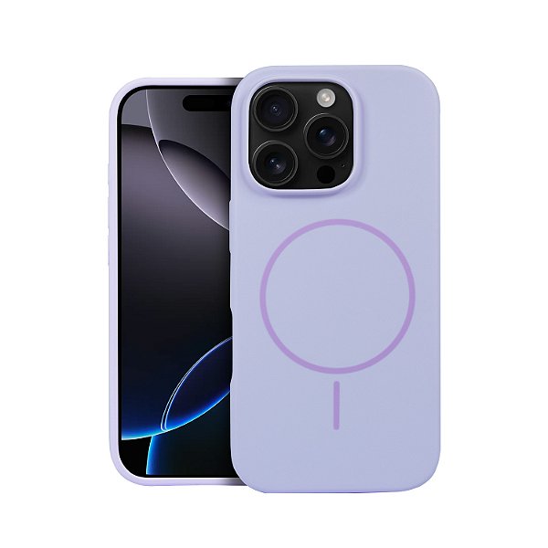 Capa para iPhone 16 Pro Max - Silicon Liquid Magsafe - Lilás - Gshield