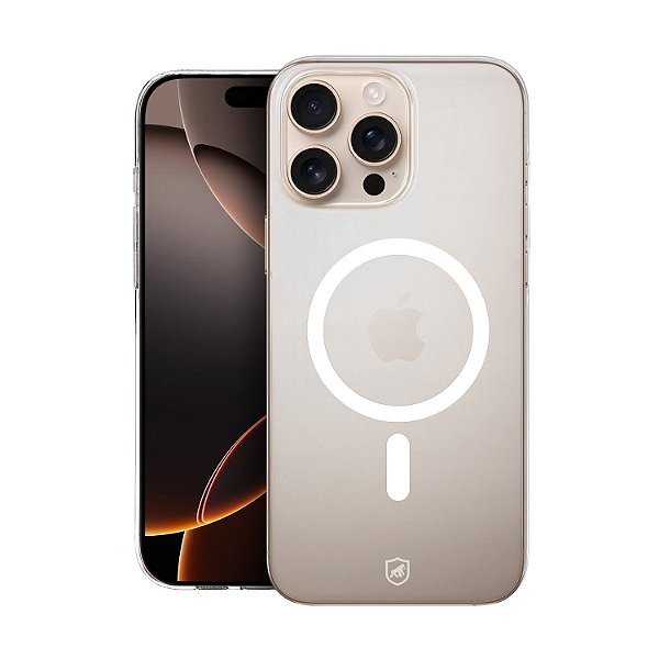 Capa para iPhone 16 Pro - Crystal Slim Magsafe - NÃO AMARELA - Transparente - Gshield