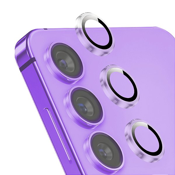 Protetor de Lente para Samsung Galaxy S24 - Survivor - Transparente com molde aplicador - Frame para câmera - Gshield