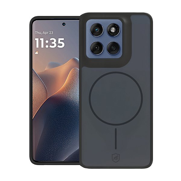 Capa para Motorola Moto Edge 60 - Magsafe Wave Fumê - Preta - Gshield