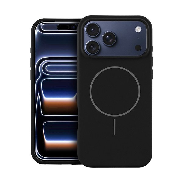 Capa para iPhone 17 Pro - Silicon Liquid Magsafe - Preta - Gshield