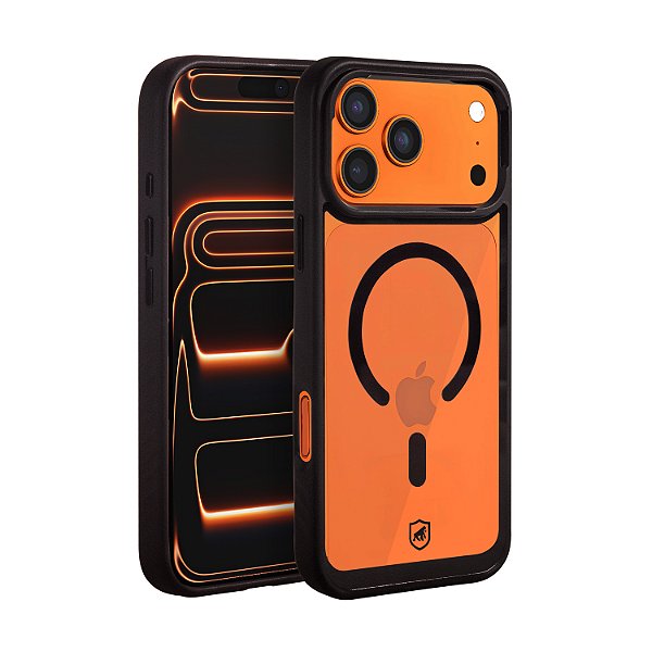 Capa para iPhone 17 Pro Max - Magsafe Wave Transparente - Preta - Gshield