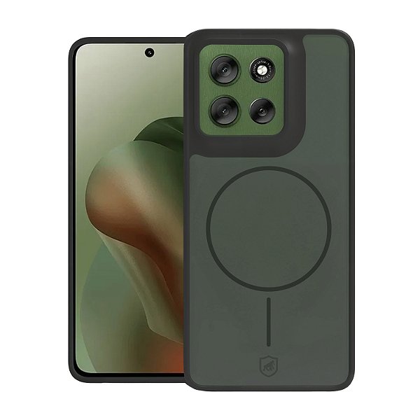 Capa para Motorola Moto G56 - Magsafe Wave Fumê - Preta - Gshield