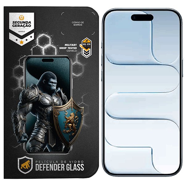 Película para iPhone Air - Defender Glass Preta - Gshield