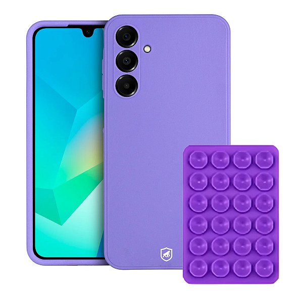 Capa Silicon Veloz para Samsung Galaxy A16 5G + Ventosa - Lilás - Gshield
