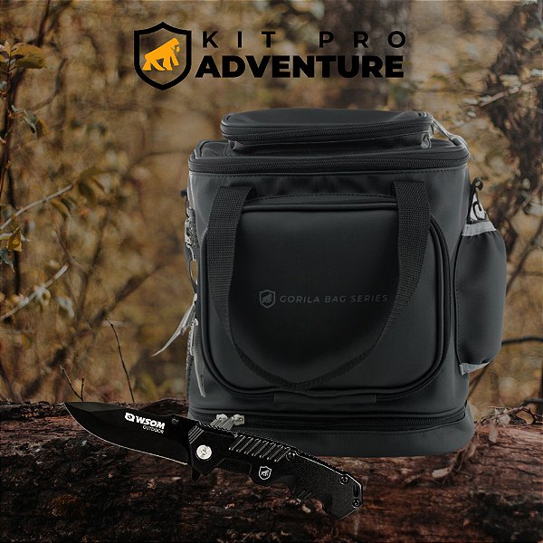 Kit Pro Adventure - Bolsa de Pesca Resistente + Faca Dobrável Tática - Gshield
