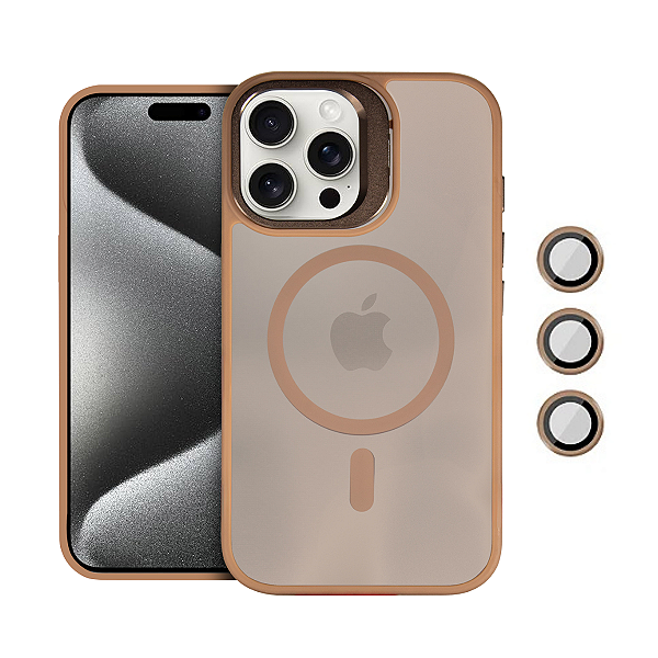 Capa para iPhone 15 Pro Max - MagSafe Titanium Desert - Gshield