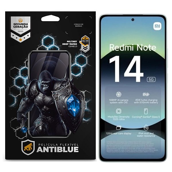 Película para Xiaomi Redmi Note 14 5G - AntiBlue - Gshield