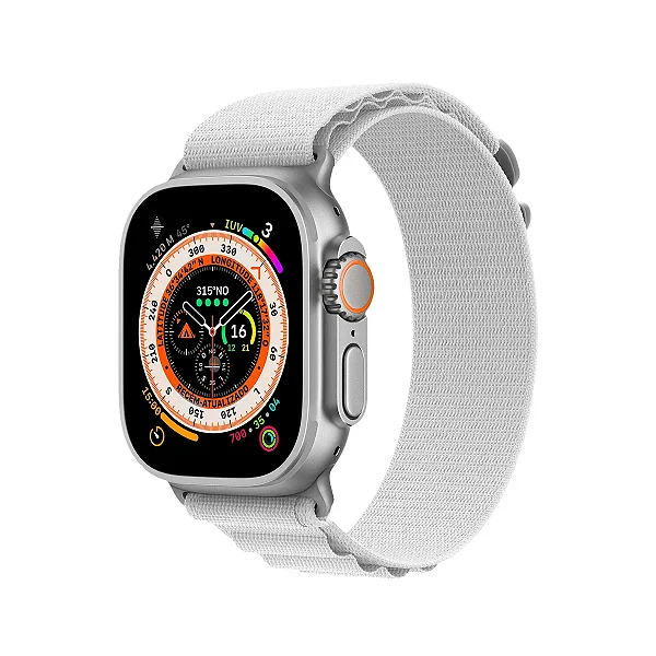 Pulseira Alpina Loop para Apple Watch 42 / 44 / 45 / 49 MM - Branca - Gshield