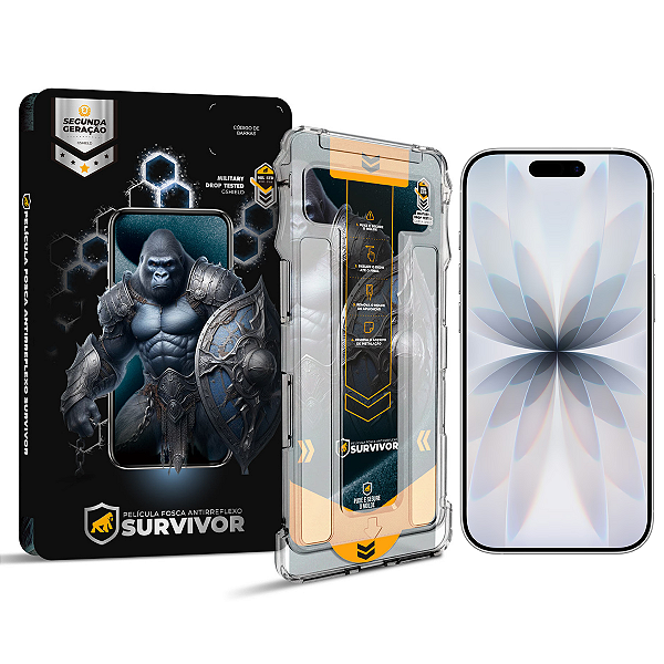 Película para iPhone 17 - Fosca Antirreflexo com Aplicador - Survivor - Gshield