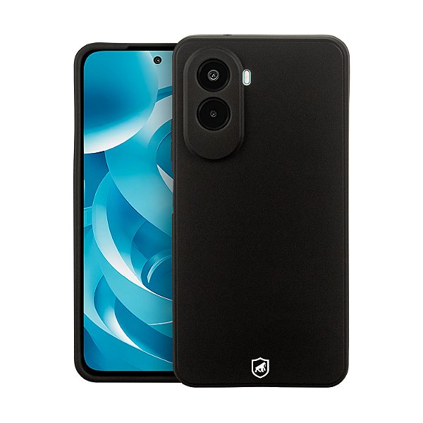 Capa para Xiaomi Poco M7 Plus - Silicon Veloz - Preta - Gshield