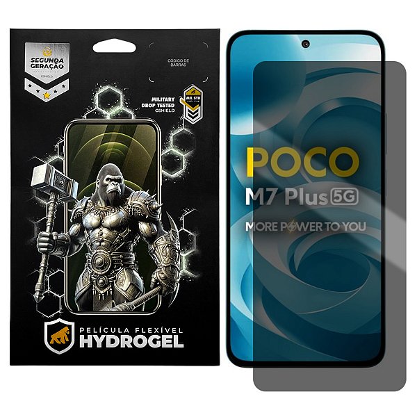 Película para Xiaomi Poco M7 Plus - Privacidade Hydrogel - Gshield