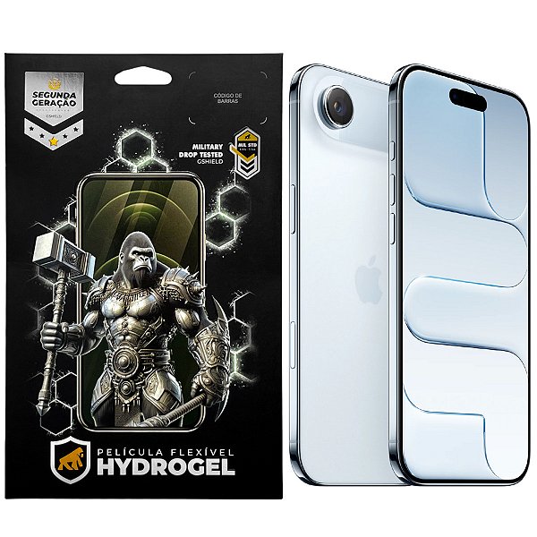 Kit Película Hydrogel HD Frontal + Traseira para iPhone Air - Proteção Completa - Gshield