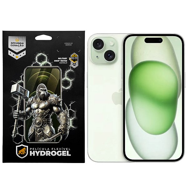 Kit Película Frontal + Traseira para iPhone 15 Plus - Proteção Completa - Gshield