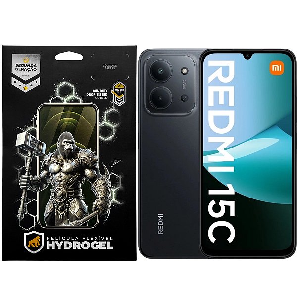 Kit Película Frontal + Traseira para Xiaomi Redmi 15C 5G - Proteção Completa - Gshield